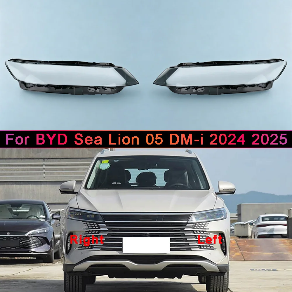 

Car Front Headlight Cover Headlamp Lampshade Lampcover Head Lamp light Covers Lens Shell Caps 2024 2025 For BYD Sea Lion 05 DM-i