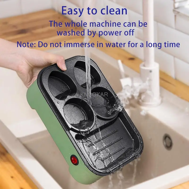 Ovos elétricos torrados máquina de hambúrguer feijão vermelho bolo crepe fabricante mini torta panqueca cozimento ovo frito omelete frigideira