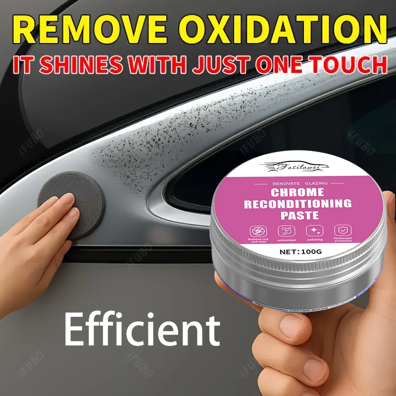 Creme de restauração cromado e pasta polonesa - restauração rápida, aplicação sem toque, pasta cromada para carros, caminhões, motocicletas