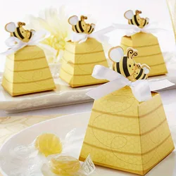 10 pcs, Little Bee Theme Party Birthday Wedding Theme Gift Candy Biscuit Packaging Box, Small Business Supplies, Packaging