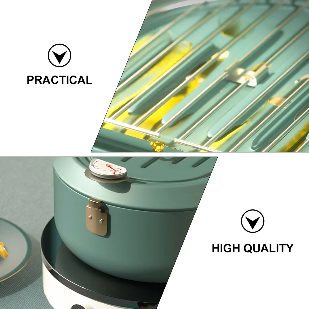 

Carbon Steel Frying Pot Deep Fry Pan With Thermometer Oil Saving Portable Compact Size For Gas Electric Stove Japanese Style