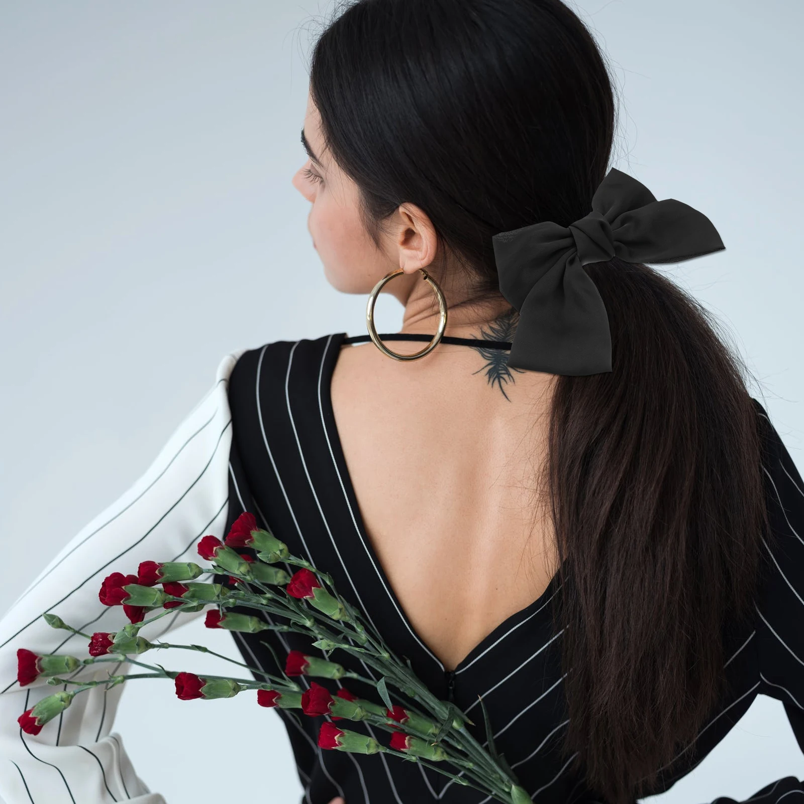 

1Pcs Large Bowknot Hair Pin Adorable Barrette Bobby Pin Women Accessories Black Durable Long Lasting Unique Party Gift