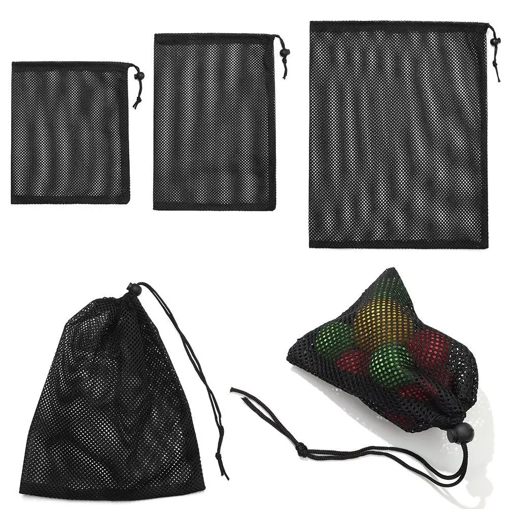 Durable Nylon Mesh Drawstring Storage Pouch Bag Multi Purpose Home Travel Outdoor Activity Pouch Laundry Bag