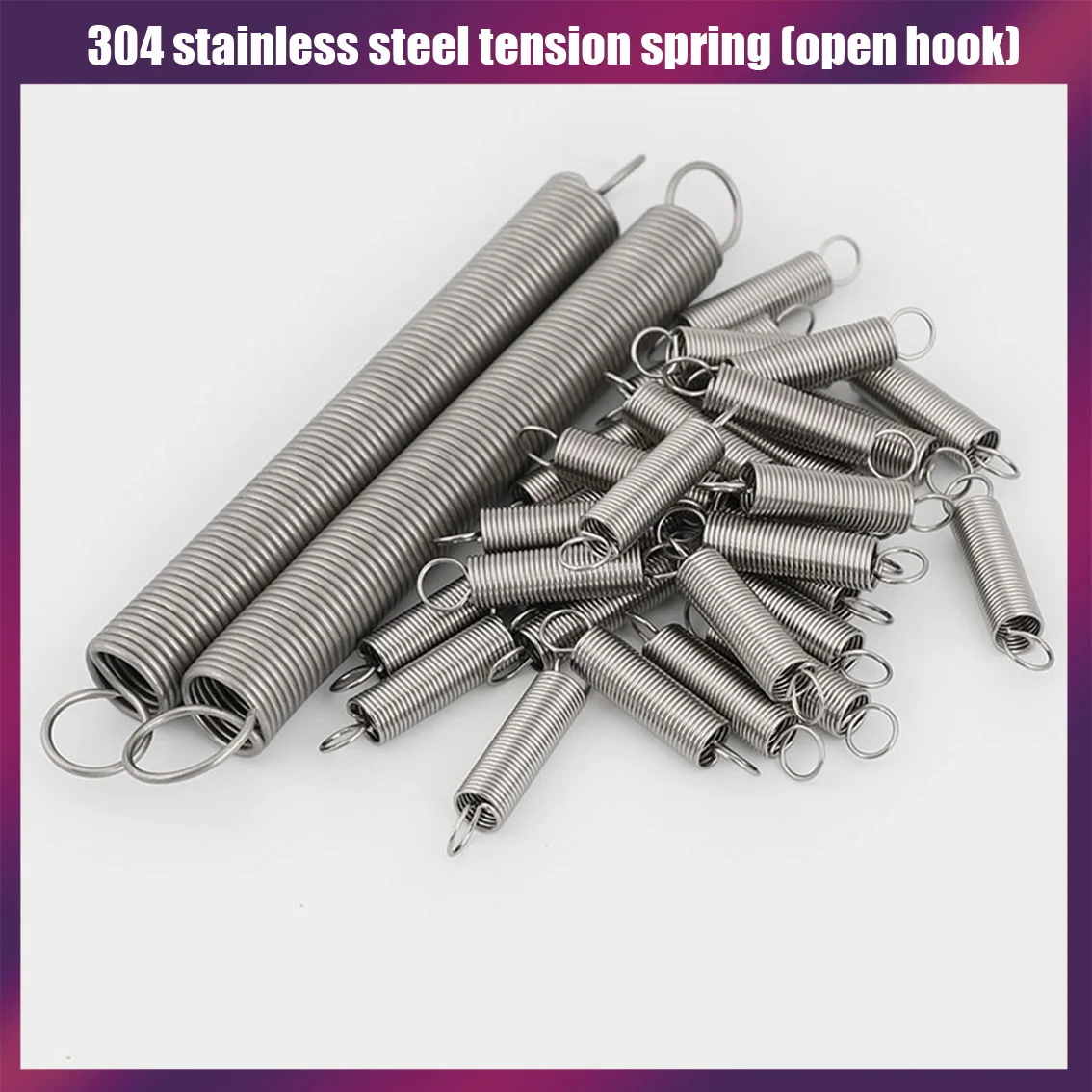 Wire Diameter 0.5mm 304 Stainless Steel Tension Spring with Double O Hook Extension Spring Od 3/4/5/6mm Length 160-300mm 1Pcs