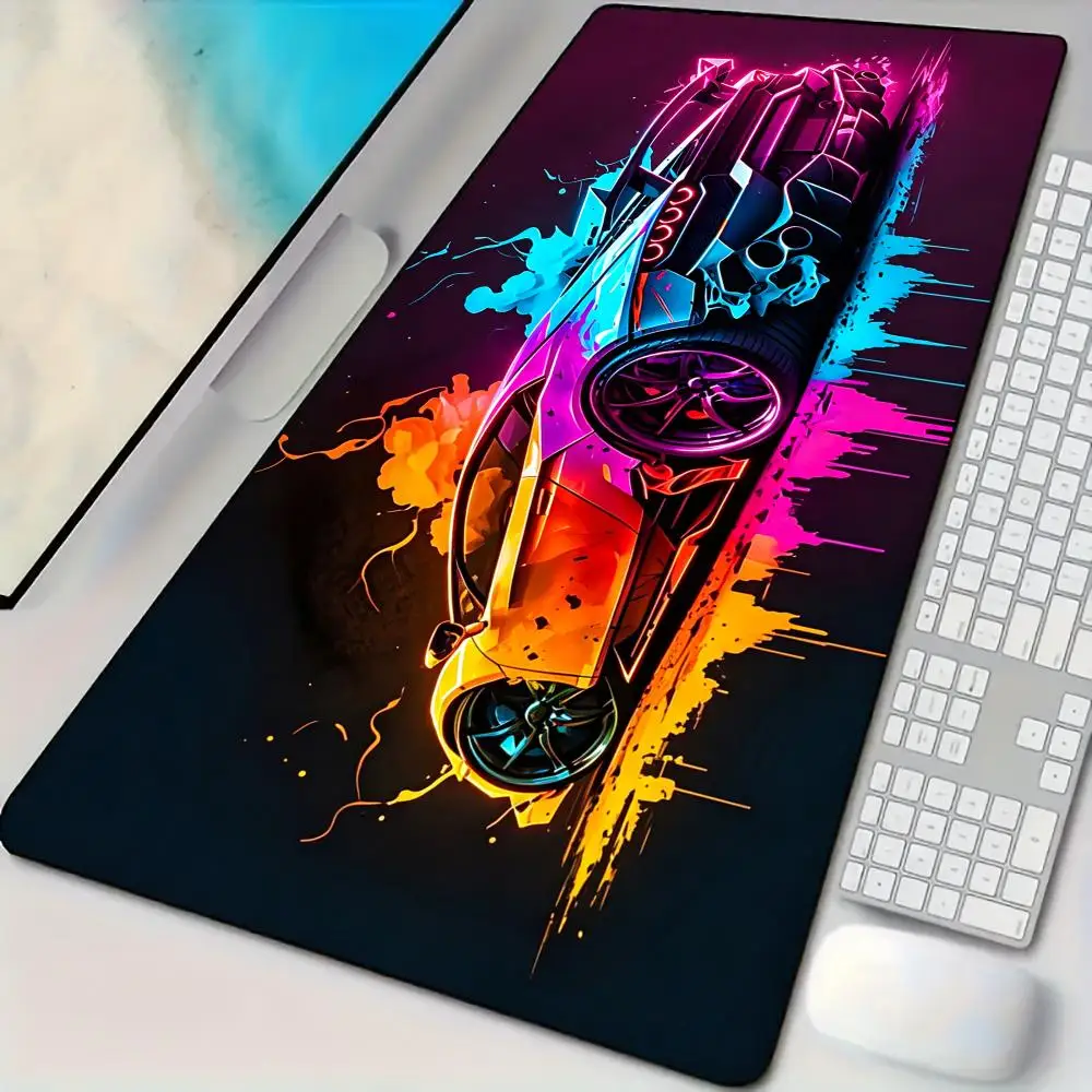Cool street sports car Mouse Pad Desk Mat Large Computer Office Carpet XXL Mousepad Gamer Gaming PC Accessories Keyboard Rug