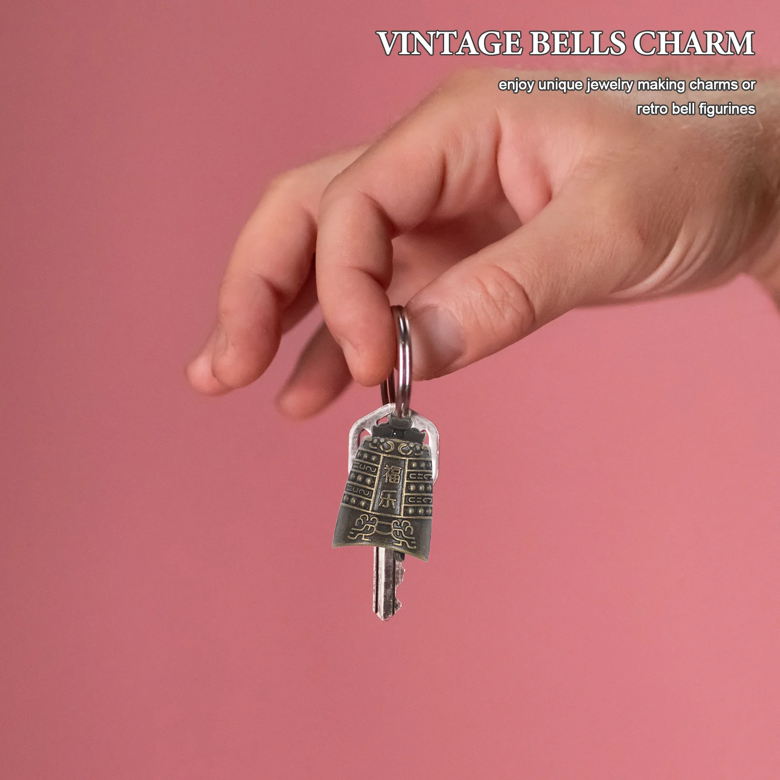 

10Pcs Vintage Bell Charm Craft Retro Small Bells Pendant Replacement Parts for Wind Chimes Door Pet Collar Feng Shui