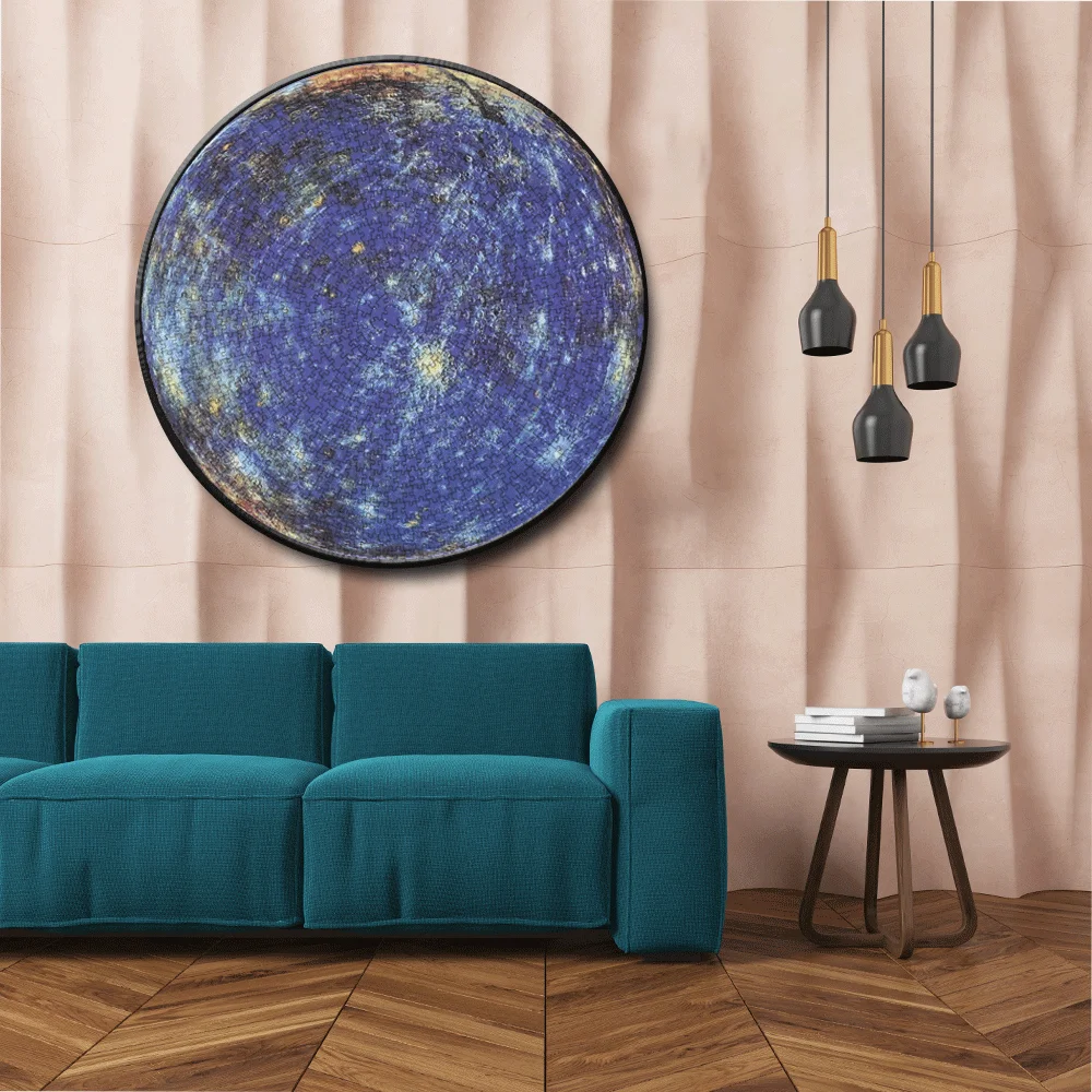 Puzzle rotondo per adulti 1000 pezzi Giochi di sfida di mercurio Apprendimento puzzle educativo Giocattoli Puzzle lunare Puzzle piatto spaziale