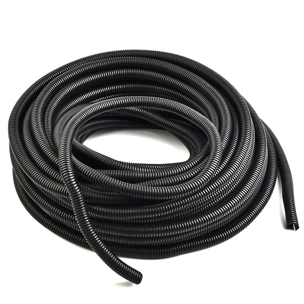 98ft Flexible Split Tubing for Cable Protection for Various Wiring Applications in Home and Automotive Environments