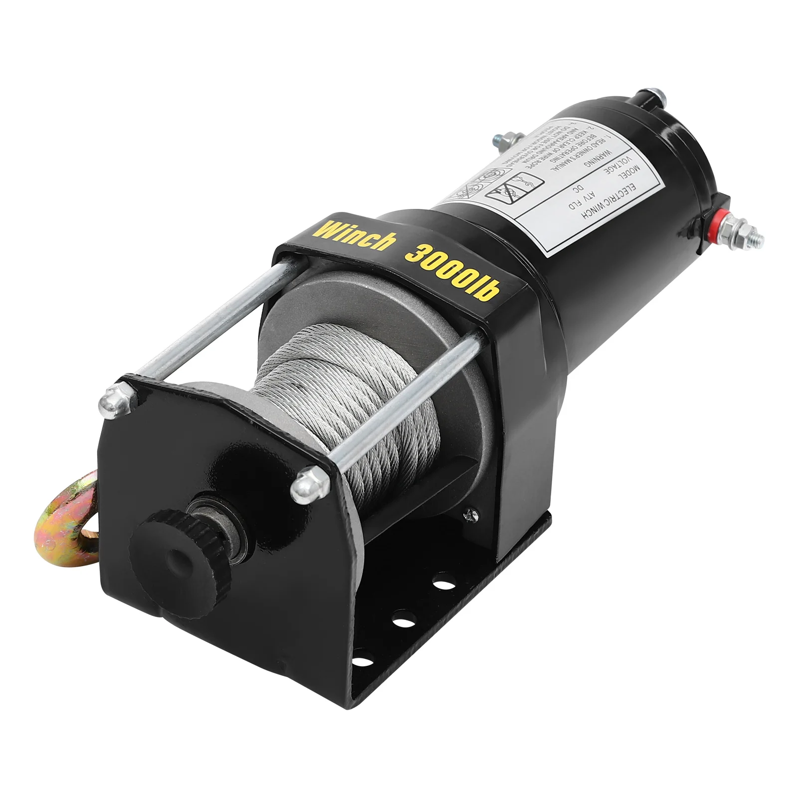 3000LB電動ウインチ、車/トラック用、有線制御付き12V DC電動ウインチキット、オフロード/救助用