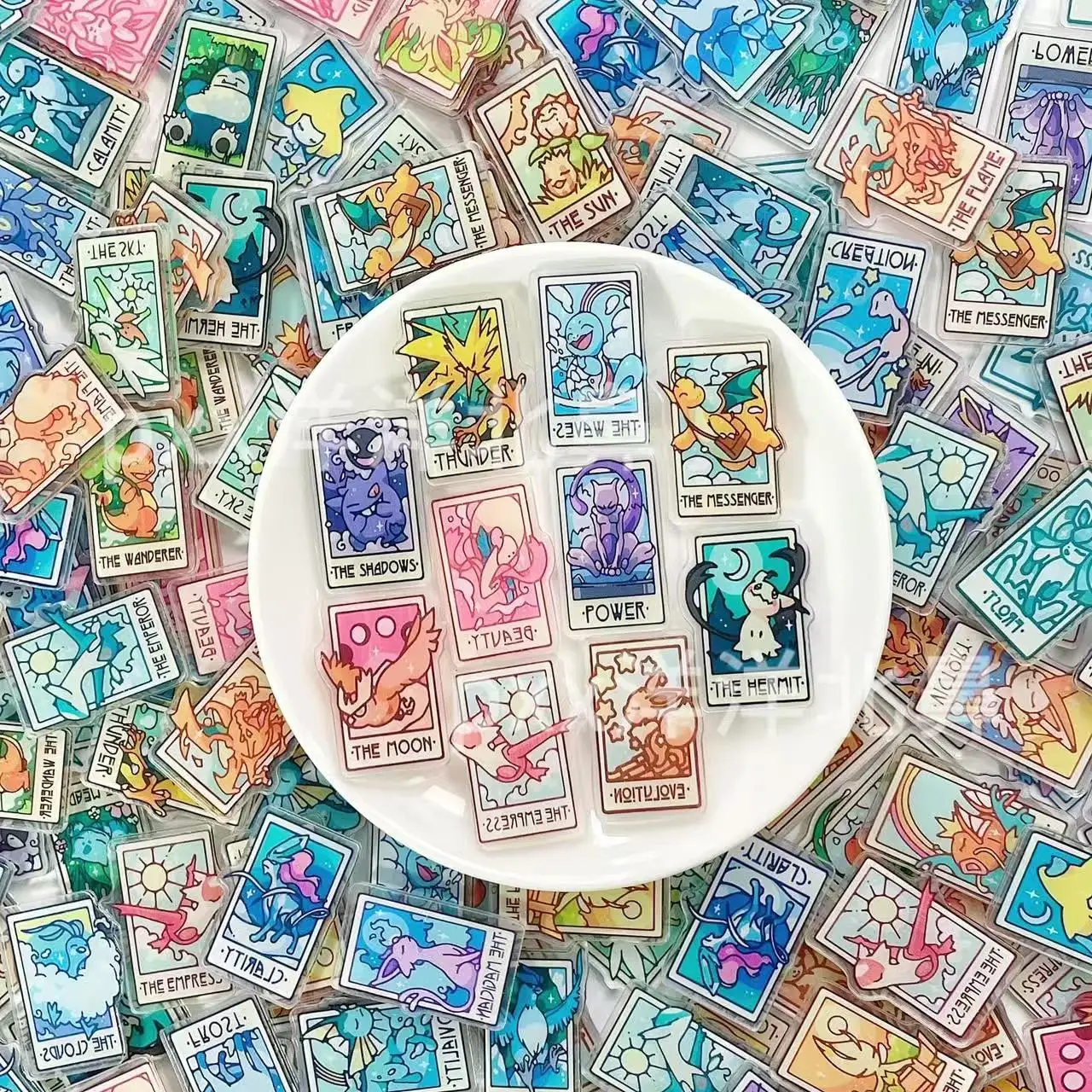 2cm Single-Layer Acrylic Pokémon 7.0 Keychain DIY Handmade Small Gift Bag Tag view 5