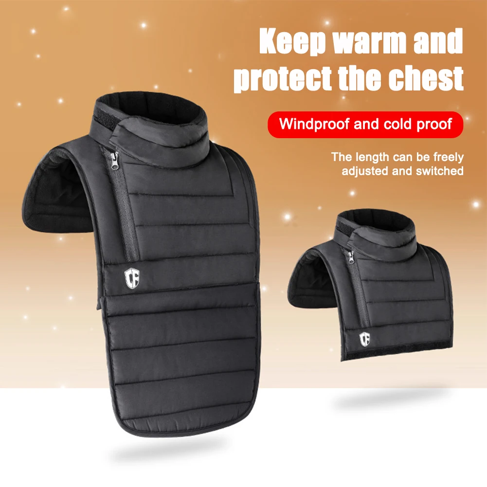 Winter motorcycle riding windproof chest protector, detachable warm scarf, waterproof and cold proof outdoor headgear, scarf