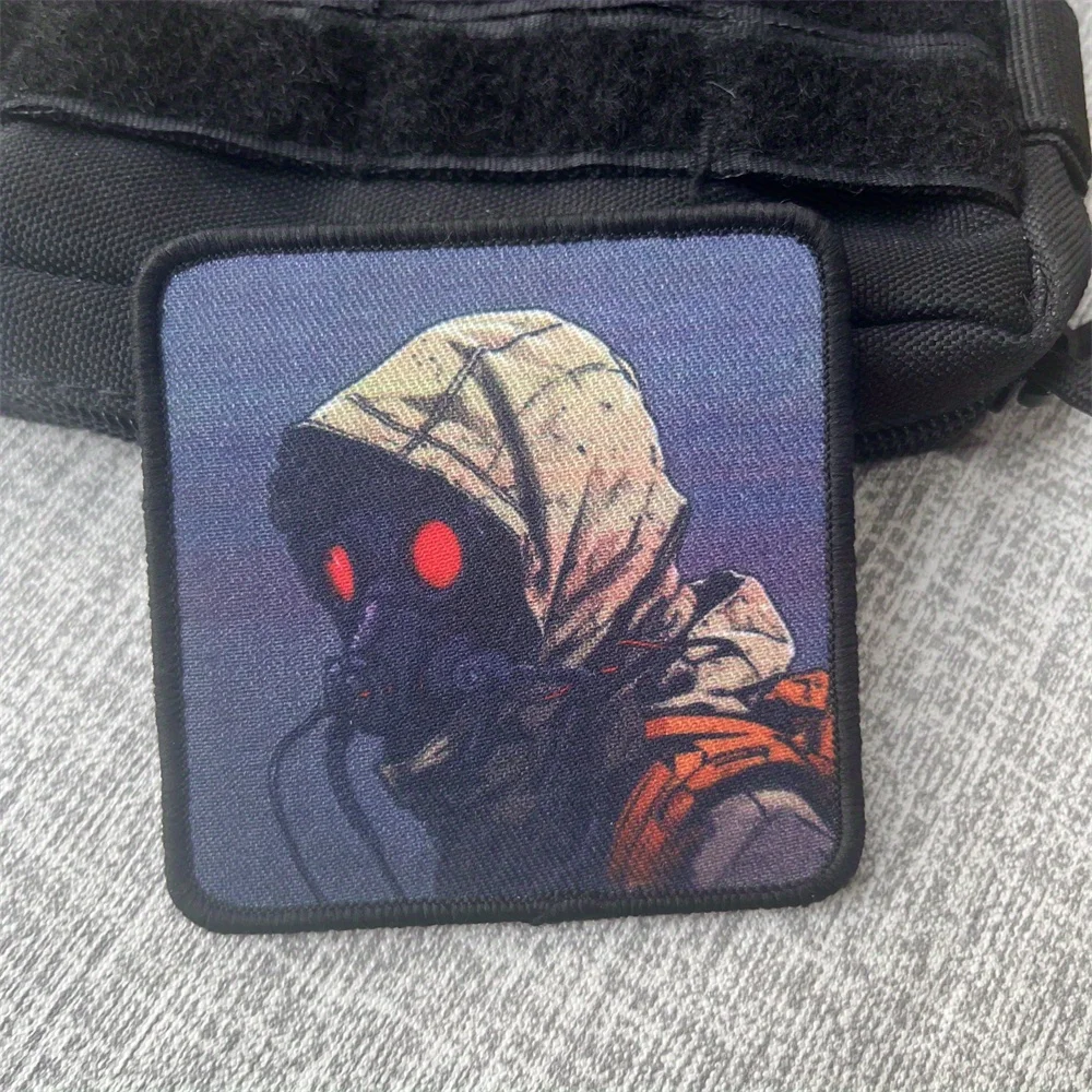 Fast Stalker Live Stalker التصحيح التكتيكي المعنويات شارة مطبوعة هوك وحلقة بقع حقيبة الظهر العسكرية ملصق