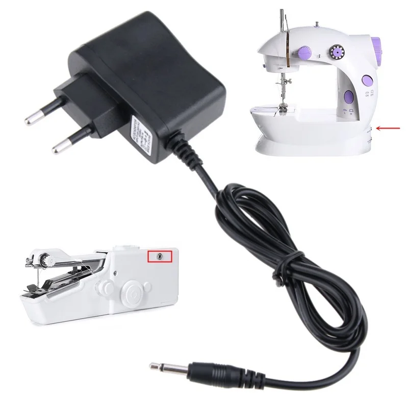 EU/US Plug DC6V Adapter & USB Cable Only For Mini Handheld Sewing Machine