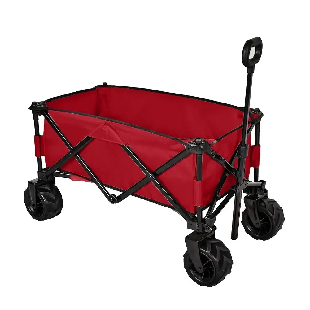 Folding Wagon Collapsible  Big Wheels Shopping Truck For Beach Outdoor Camping