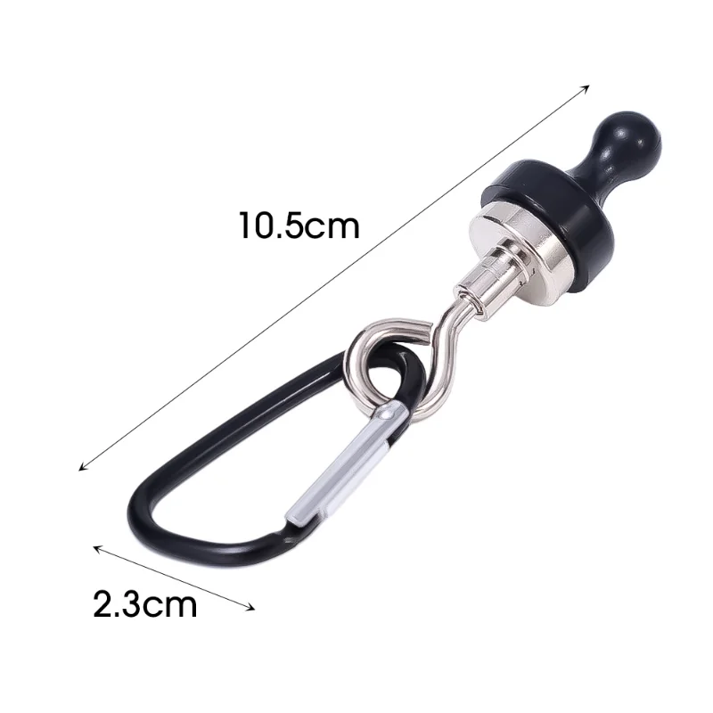 2pcs Strong Magnetic Aluminum Alloy Carabiner Keychain Outdoor Camping Climbing Snap Clip Lock Buckle Hook Fishing Tool