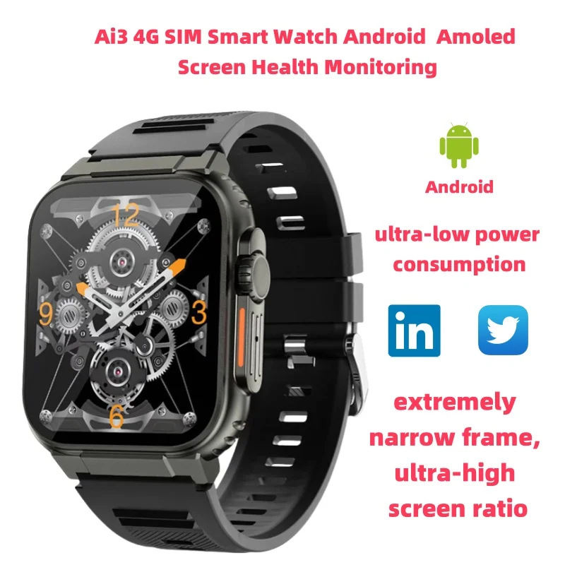 

Умные часы Ultra ai3 4G Amoled HD CameraСпортивные часы GPS WIFI Google Play Store Приложение Загрузка игры Bluetooth Смарт-часы