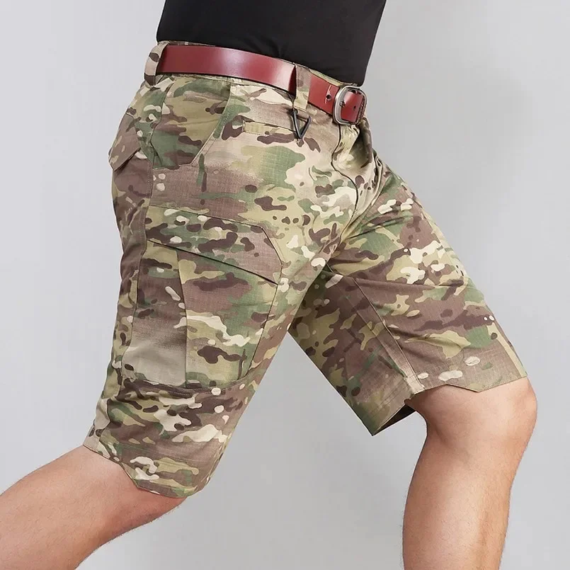 

Summer Waterproof Military Hiking Camping Shorts Man Outdoor Durable Army Tactical Camouflage Multi Pockets