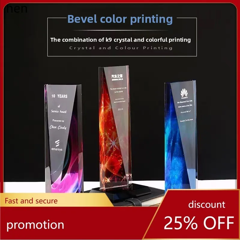 Trophée en cristal créatif YFY avec gravure pour récompenser les employés exceptionnels, souvenir pour les événements scolaires