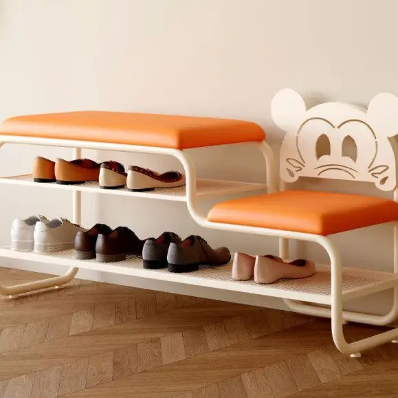 

%j forSimple and Modern Cartoon Shoe Changing Stool Metal Frame Structure P.U Soft Bag Cushion Customized Shoe Changing Stool*