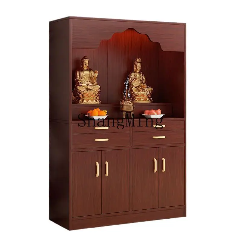 FG Buddhist shrine offering table Household Buddhist cabinet offering table Statue shrine New Chinese Bodhisattva offering altar