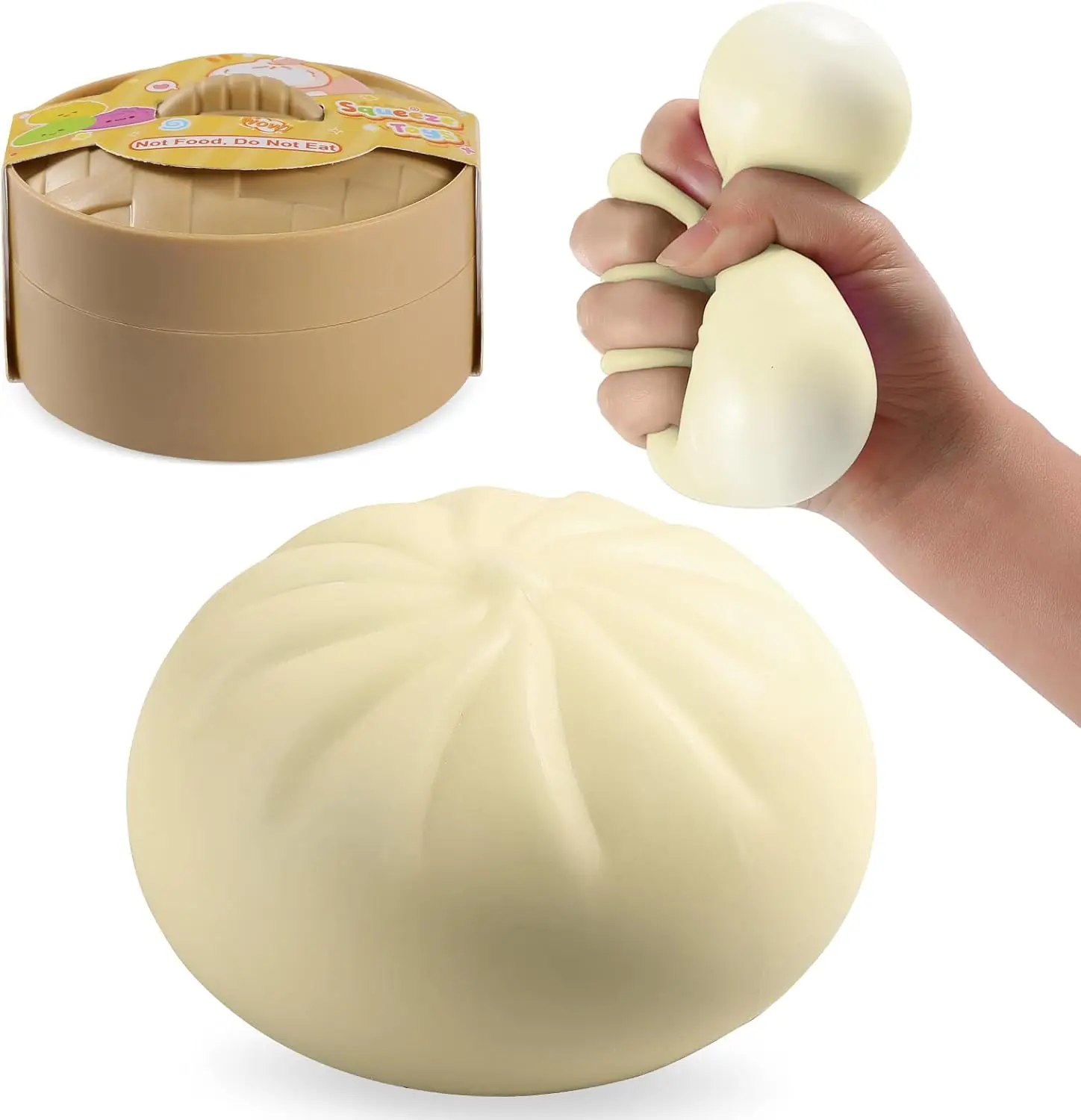 スクイーズ餃子型感覚玩具-ストレス解消-フィジェット-イースターギフト-不安解消-握りおもちゃ-イースターバスケットの詰め物-ティーン向け