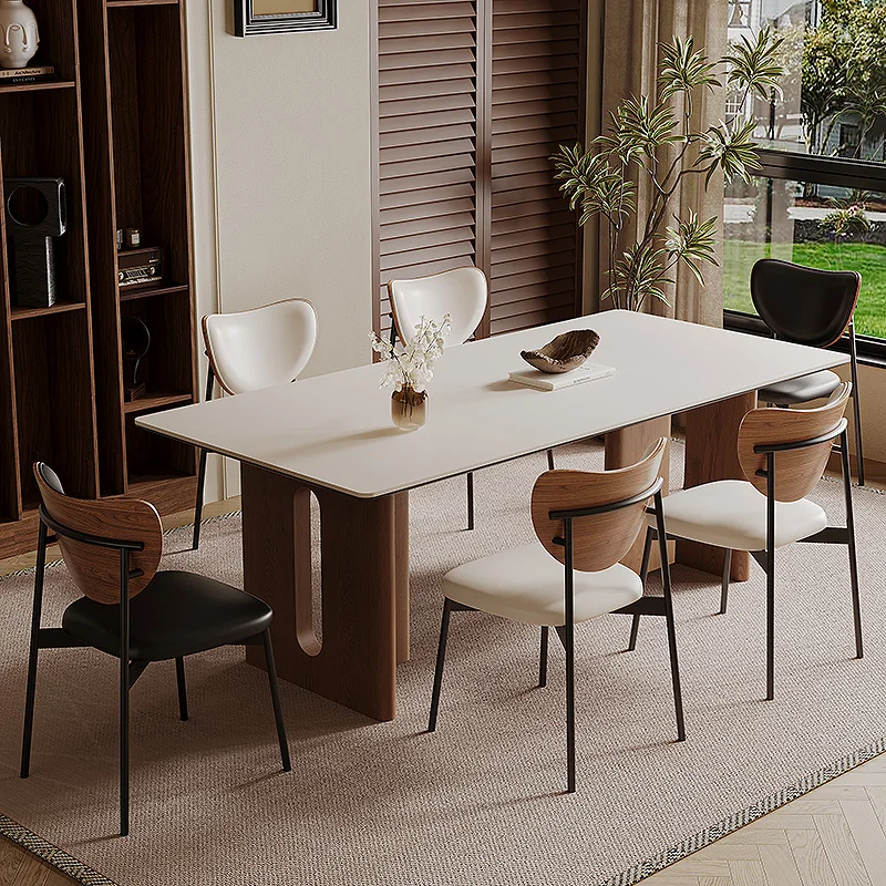 

Modern Coffee Sedentary Center Desk Dining Table Home Modern Simple Rectangular Luxury Cream Style Rooms Restaurant Furniture