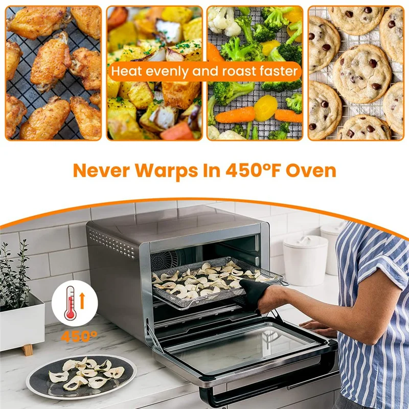 

9M-Air Fryer Oven Basket, Replacement Baking Trays For Ninja DT201/DT251 Foodi Digital Air Fryer Oven