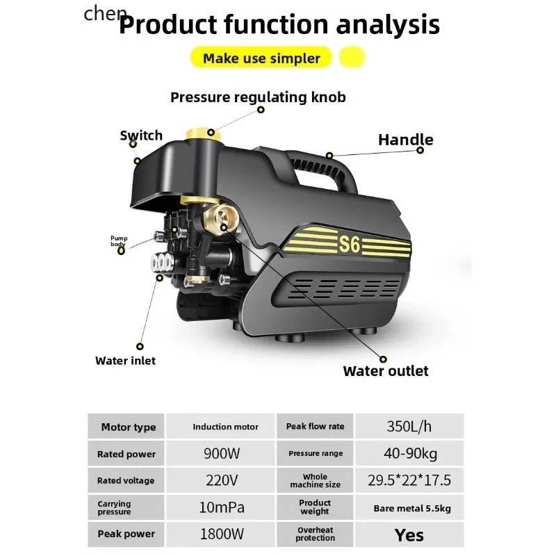 FS-19 Pressure Regulator High Pressure Car Washing Machine Household Brush Car Pump Car Wash Artifact Cleaning Air Conditioner
