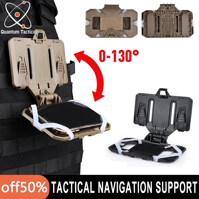 

Tactical WADSN New Vest Mobile Phone Holder Foldable Cell Phone Board Plate Molle Carrier Board Molle Mount Fit 4.7"-6.7" Screen