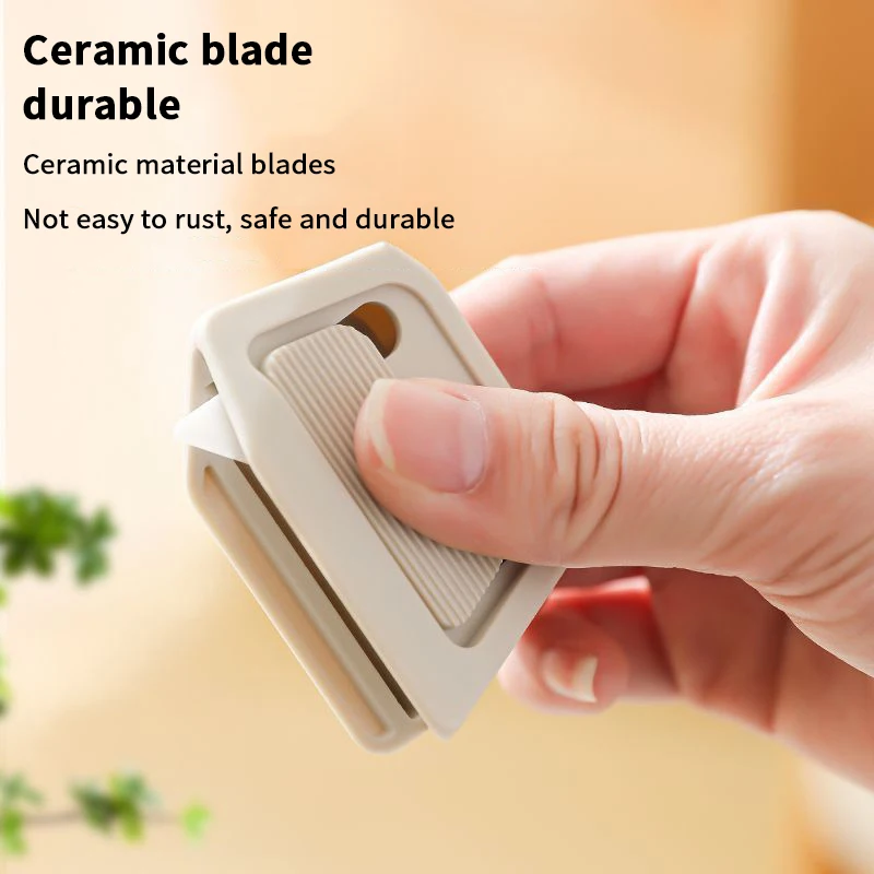 2PCS Ceramic Blade Magnetic Safety Automatic Retractable Box Cutter Portable Opening Tool For Home Offices Warehouses Logistics
