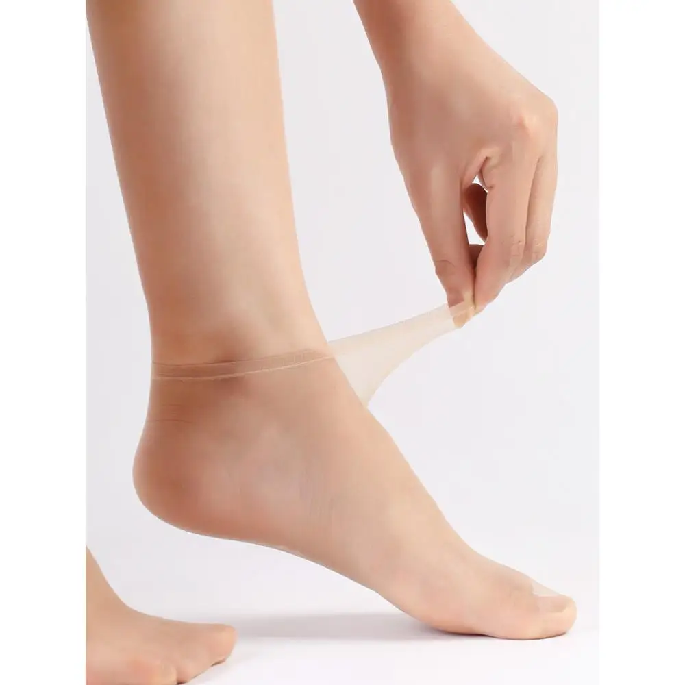 

Ultra-Thin Crystal Silk Boat Sos 5 Pairs Invisible Sl Toe ort Tube Stoings Women's Summer Sexy Pure Color Nylon