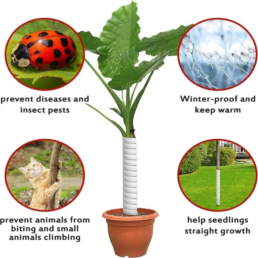 40 سنتيمتر شجرة النباح حامي البلاستيك دوامة شجرة جذع حامي أنبوب يلتف لدغات مرنة غطاء مقاوم القوارض التحكم