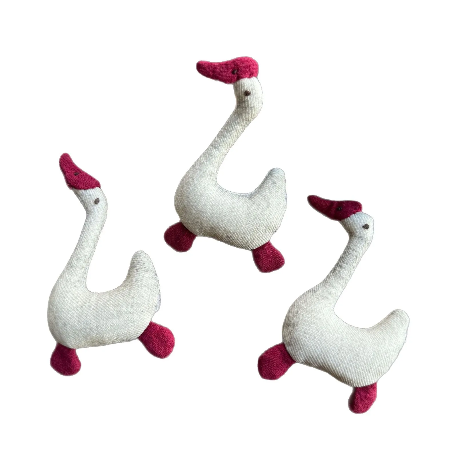 

Stuffed Cotton Linen Goose Brooch Forest Cute Cartoon Animal Pin for Headwear Bag Hat Sewing Accessory Versatile