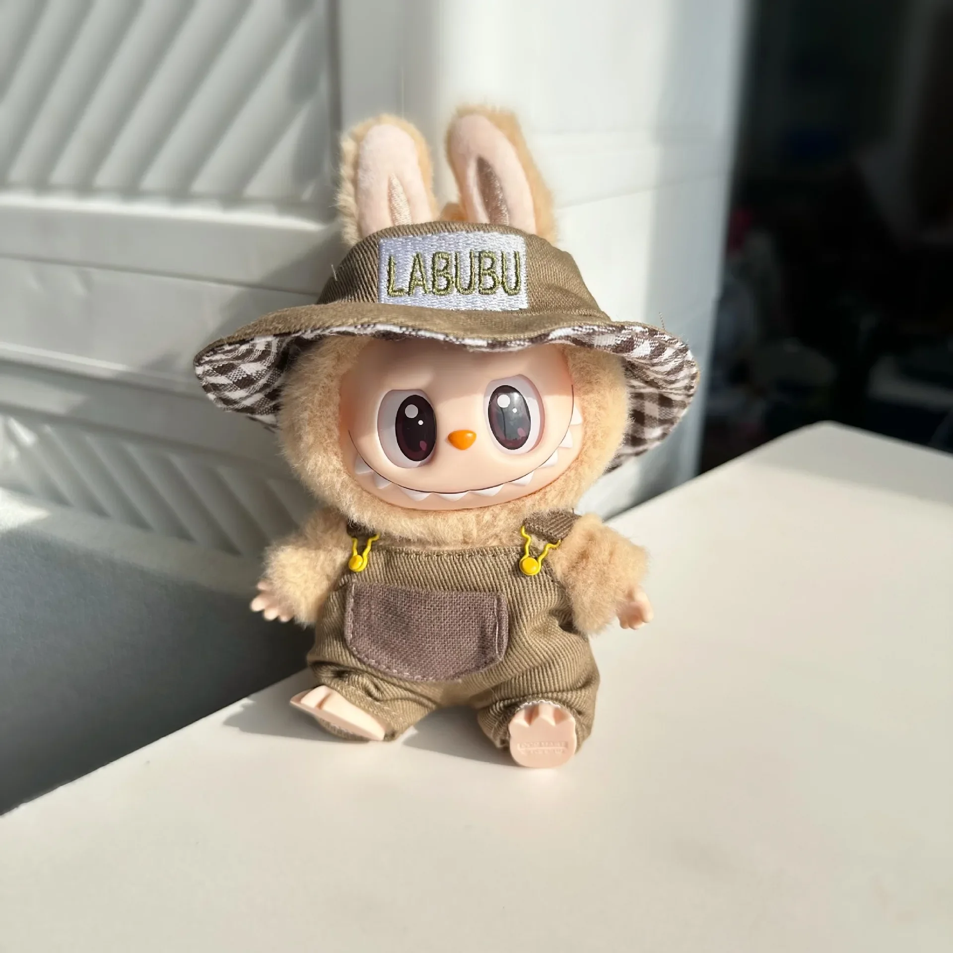 

Mini Plush Doll'S Clothes Outfit Accessories For Korea Kpop Exo Labubu V1 V2 Brown and green pocket strap set Clothing Gift