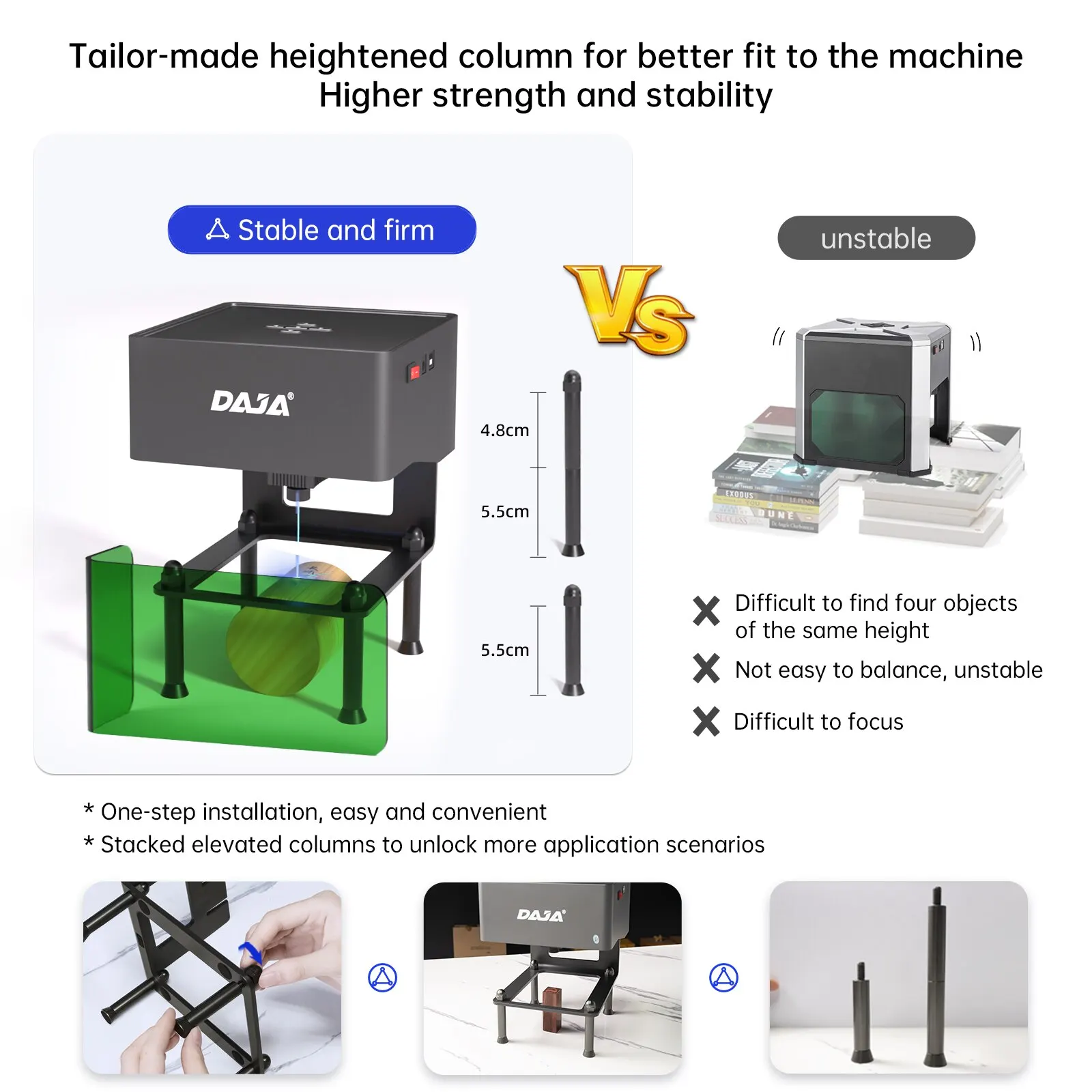 DAJA DJ6 Machines Laser Engraver CNC Laser Engraving Fast and Cutting Machine Diy Logo Printer Cutter Woodworking Wood Plastic