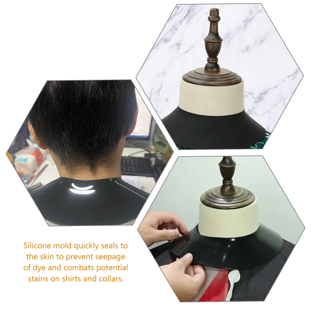 

Silicone Haircut Waterproof Neck Guard Salon Collar Hair Dye Hair Coloring Collar Shield CuttingKids Men Women