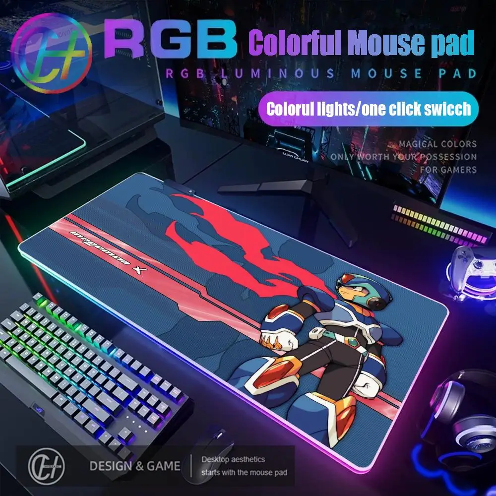Mouse Pad Megaman X Mouse Pad RGB Gaming Mouse Pad Desk Mat HD