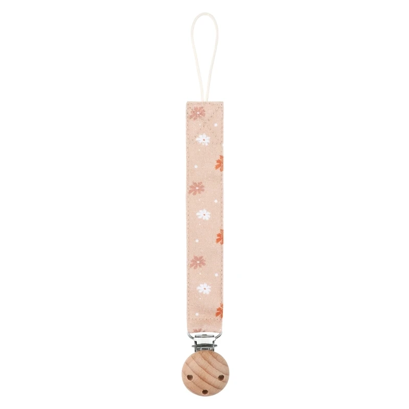 Baby Teether Chain Flowers Pattern Pacifier Clip