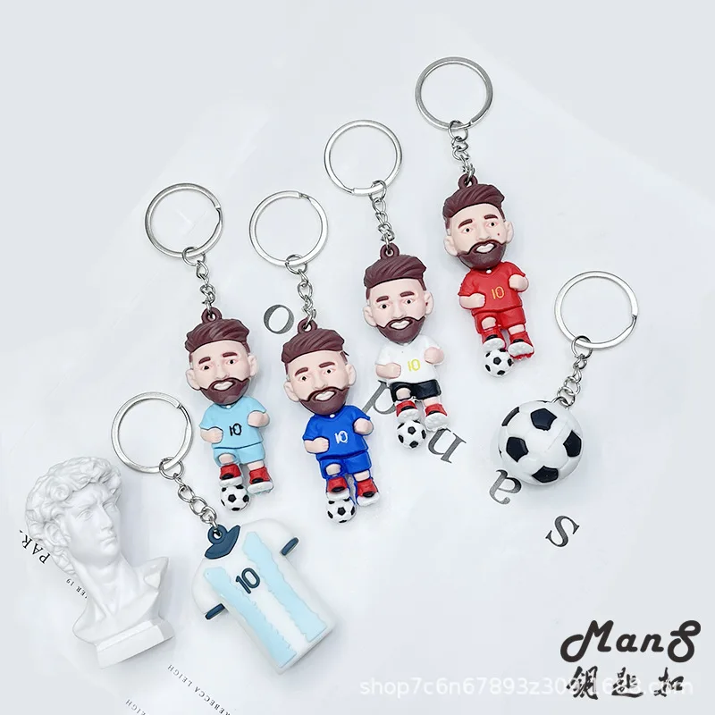 football keychain Pendant Keychain Soccer Star Themed Ornament Hanging Decoration for Bags Festive Party Gift