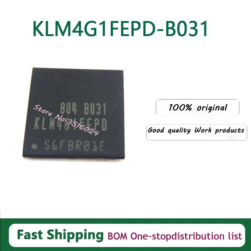 

5 шт./лот KLM4G1FEAC-B031 BGA153 EMMC 5,0 4 ГБ KLM4G1FEPD-B031 KLM4G1FEP KLM4G1FETE-B041 BGA153 EMMC 5,1 4 ГБ