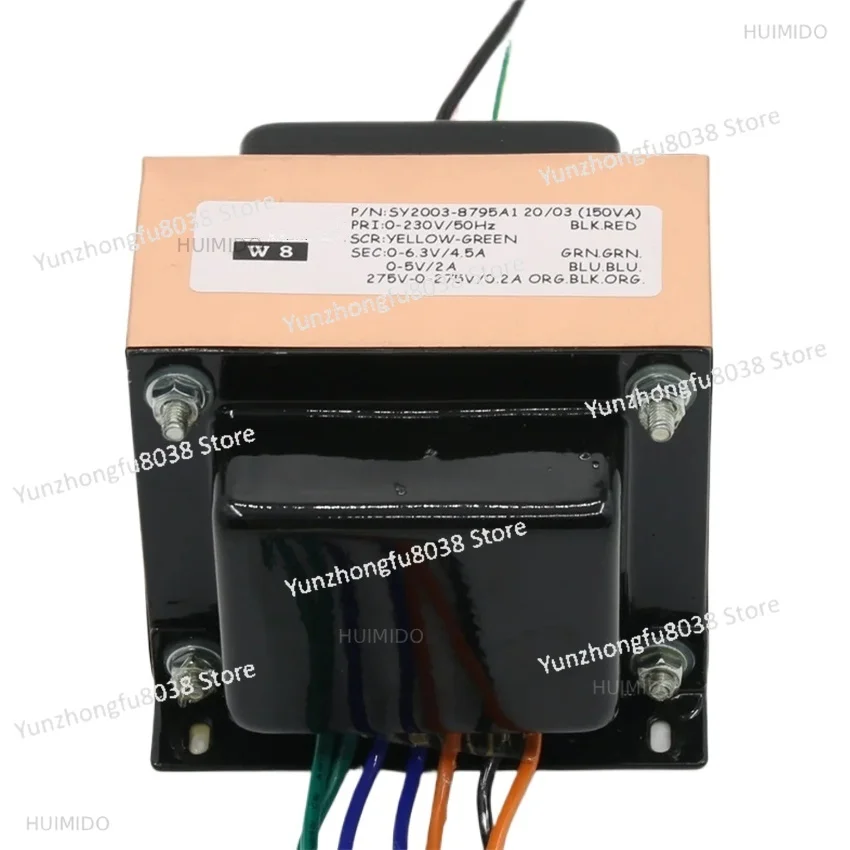 150W Audio Tube Amplifier Transformer Output: 275V * 2+6.3V+5V EI Type Power Transformer Can Be Customized With Other Voltages