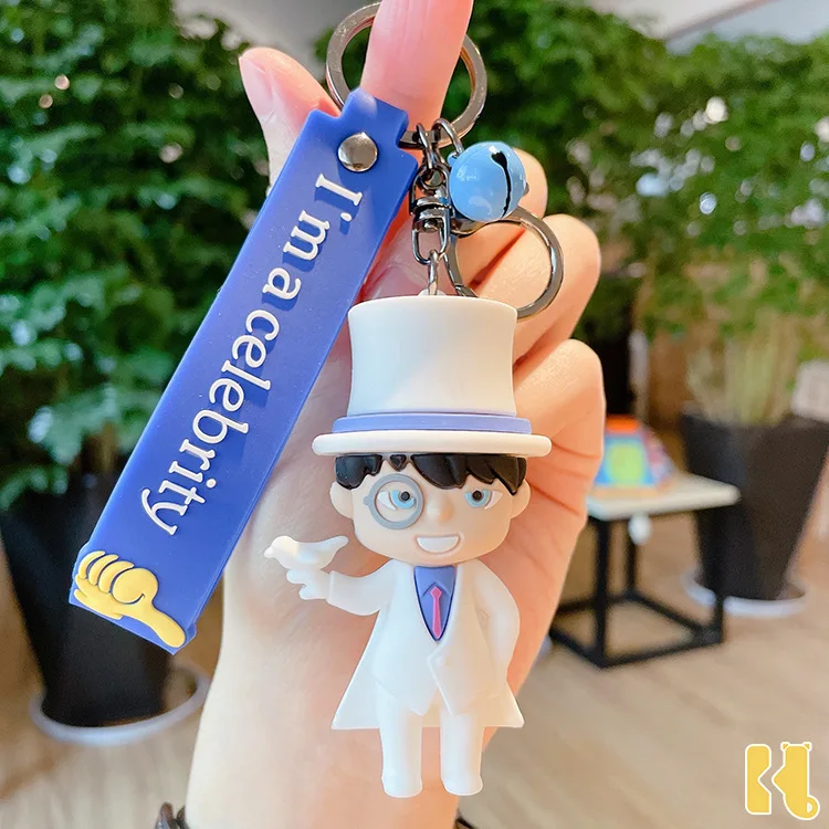 Detektiv Conan Anime Edogawa Konan Hattori Heiji Mode Cartoon Puppe Keychain Keyring Bag Anhänger Zubehör Geburtstag Geschenk