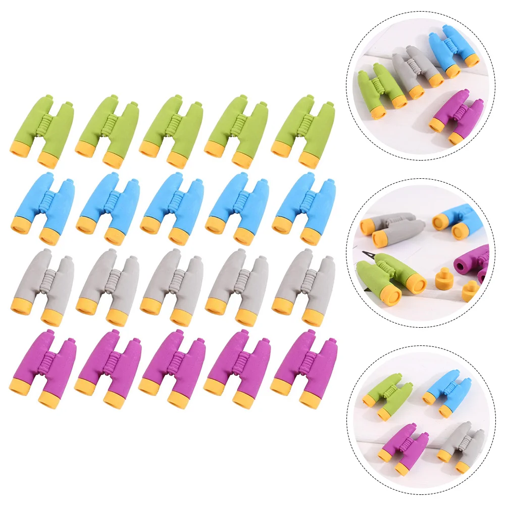 

20Pcs Colorful Cartoon Erasers Telescope Shape Small Kids Writing Tools School Supplies Collectibles