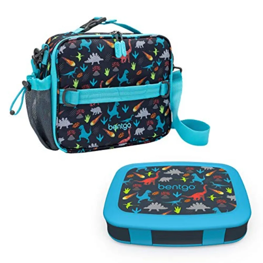 

Prints Insulated Lunch Bag Set With Bento-Style Lunch Box Dinosaur