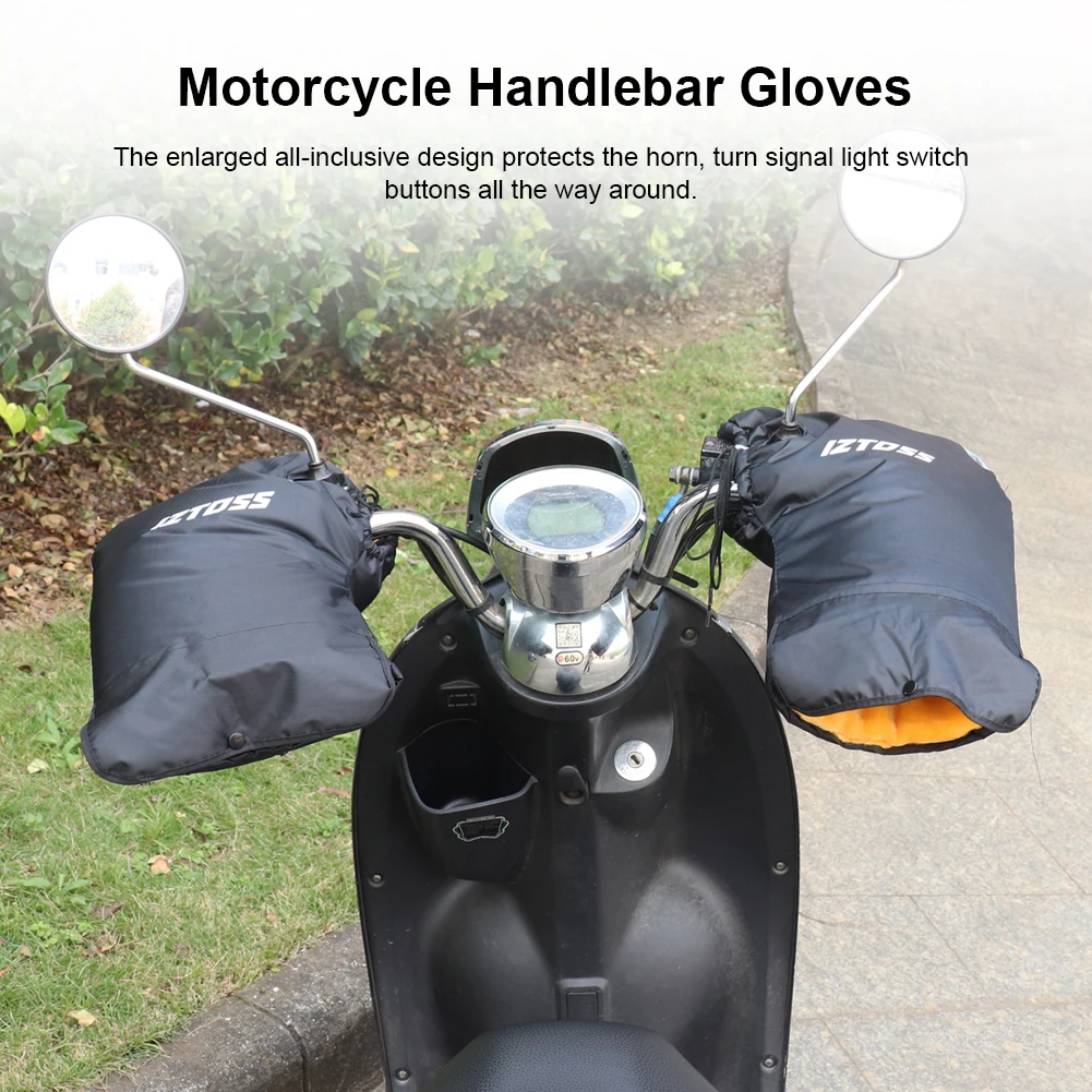 

1 Pair Motorcycle Scooter Warm Handlebar Muff Thick Grip Handle Bar Muff Rainproof Winter Motorcycle Gloves Motorcycle Accessory