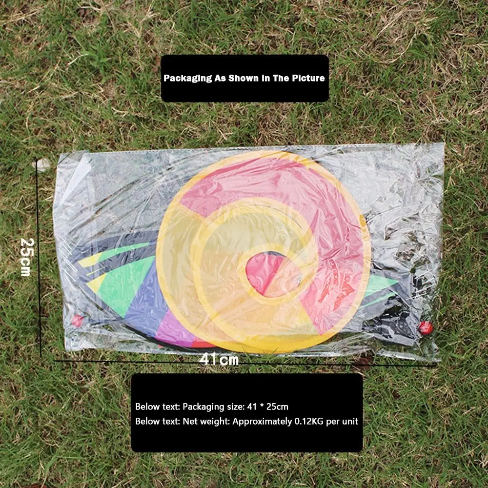 Rotating Design Hot Air Balloon Colorful Design Bright Film Rainbow Windmill Transparent Material Glitter Effect Wind Twister