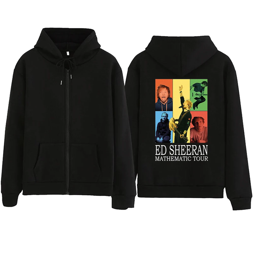 

Ed Sheeran Mathematic Tour Zipper Hoodie Harajuku Pullover Tops Sweatshirt Streetwear