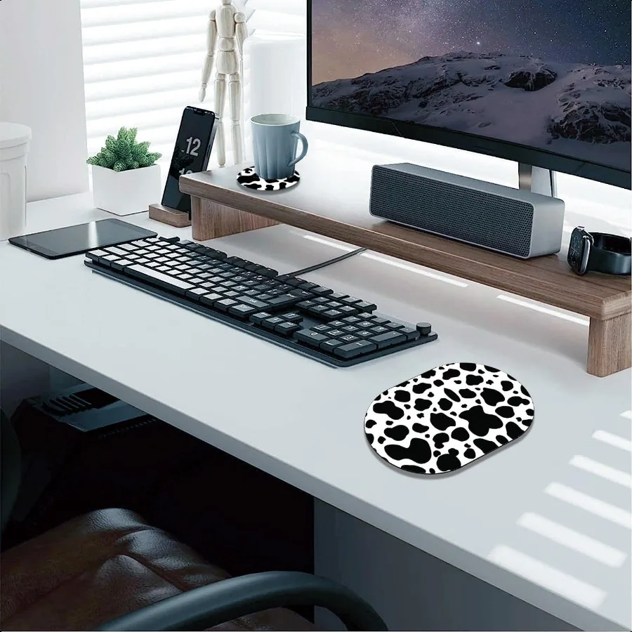 Desktop Computer Games NonSlip Mouse Pad and Coaster Combination Personality Mouse Pad Beautiful Pattern Waterproof Mouse Pad S