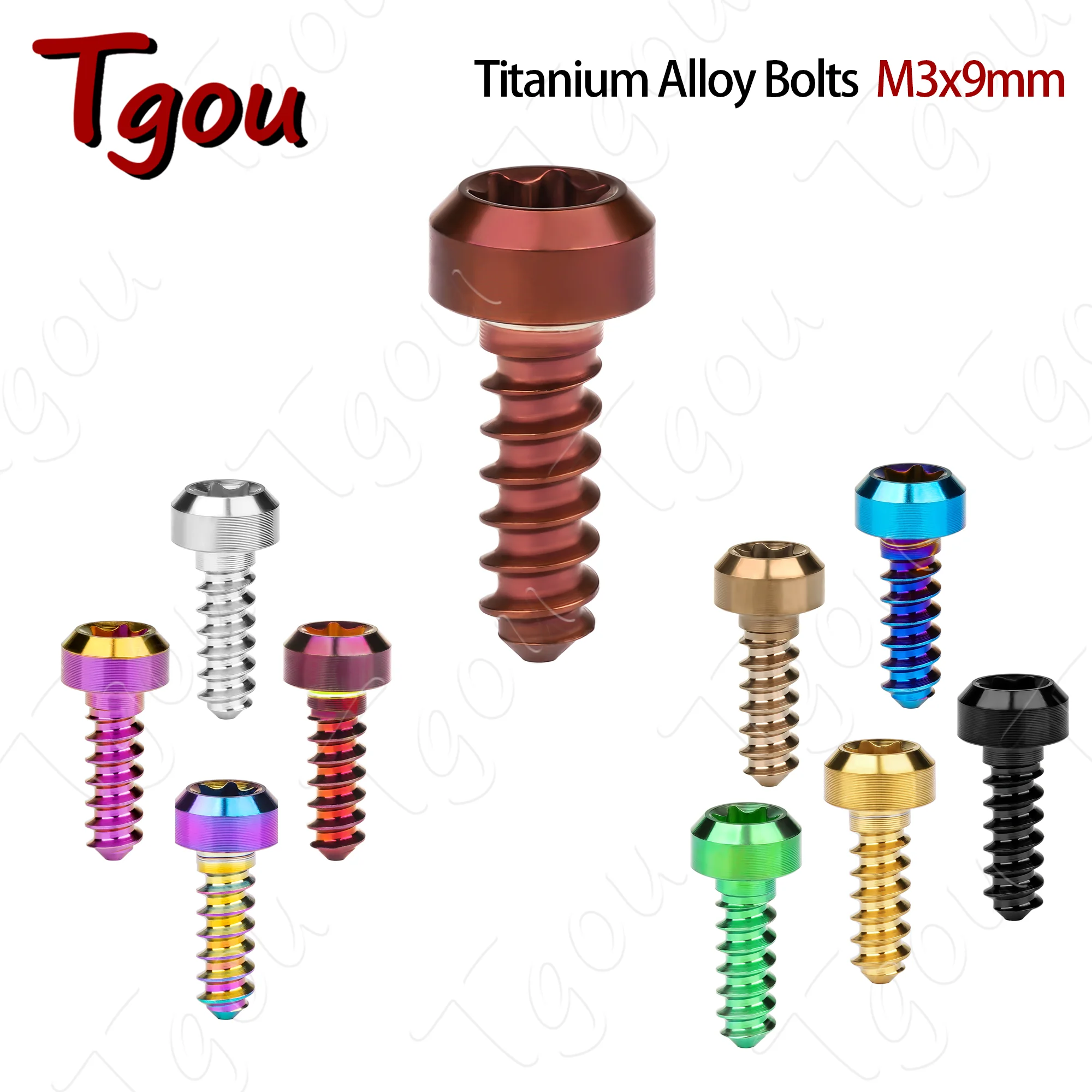 Tgou Titanium Alloy Chamfered Hex Socket Head Cap Screw M3x9, Motorcycle Fastener 1pcs