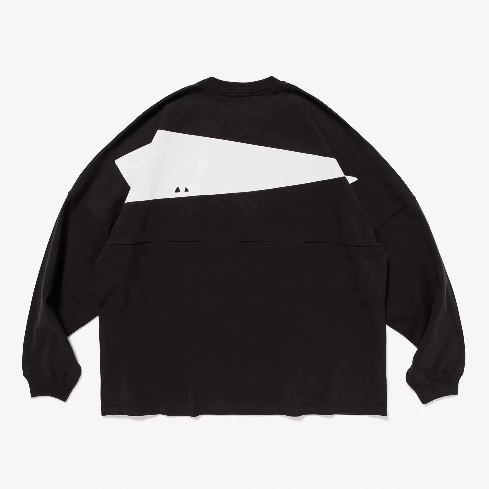 

DCDT японская футболка с принтом логотипа кита на спине, свободная мужская футболка с длинным рукавом